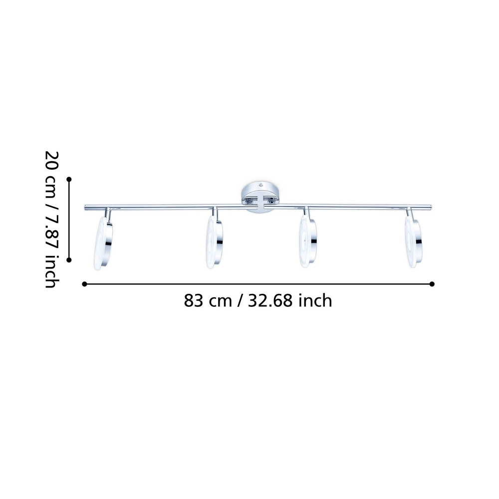 Lampe de plafond Dornes Chrome Eglo 4251007114283