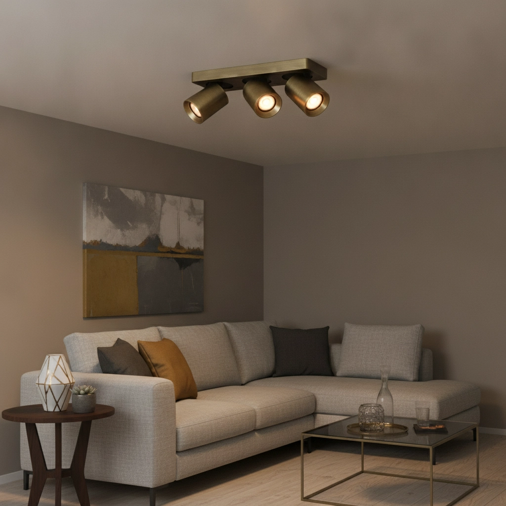 Plafonnier Megano 3 lumières bronze antique