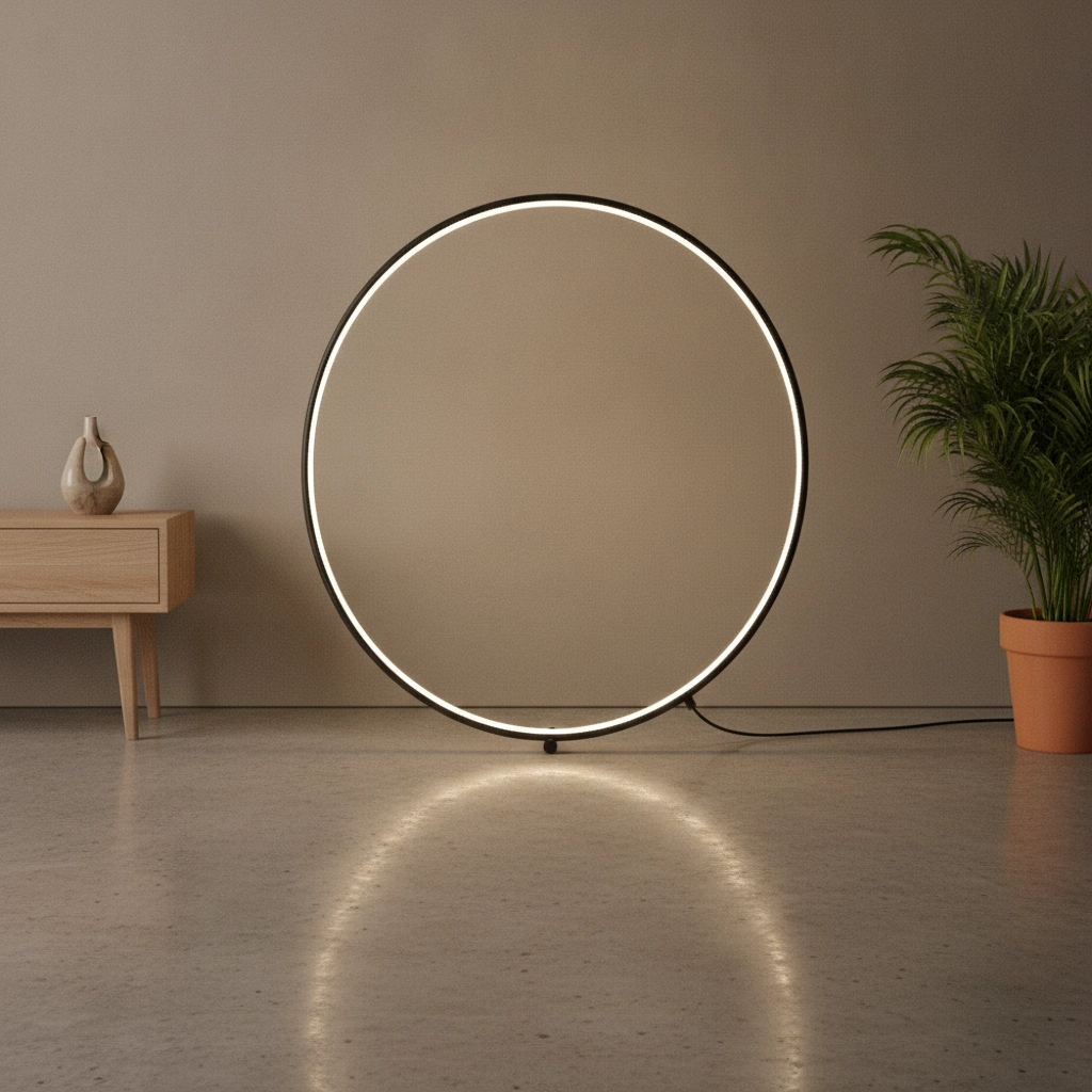 Lampadaire Ring noir Ø 79cm