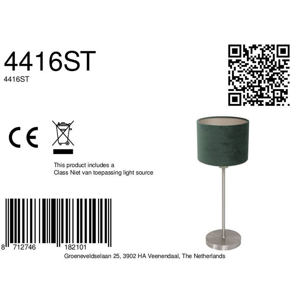 Lampe de table Noor avec capot vert Steinhauer 8712746182101