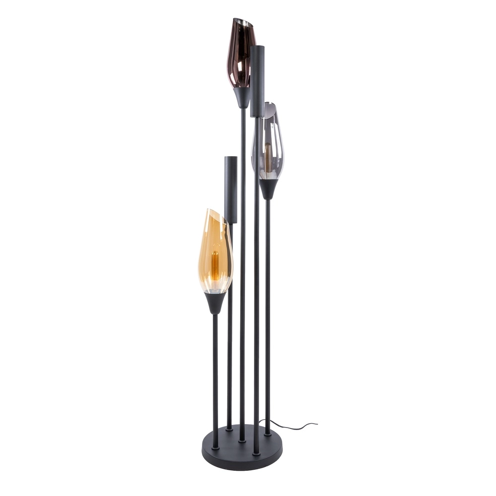 Lampadaire moderne Cocoon Noir Lyora 8716803515116