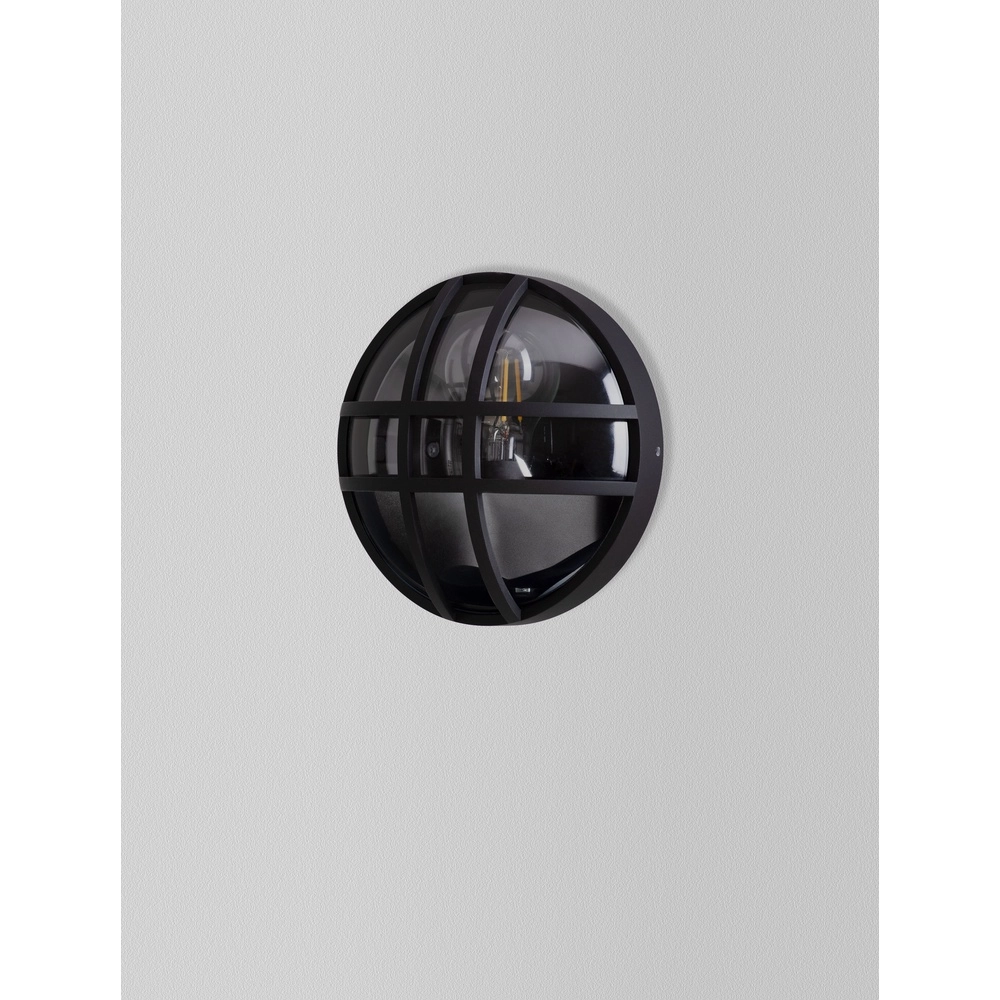 Applique murale ronde Amel Anthracite classique Lyora 5212017477262