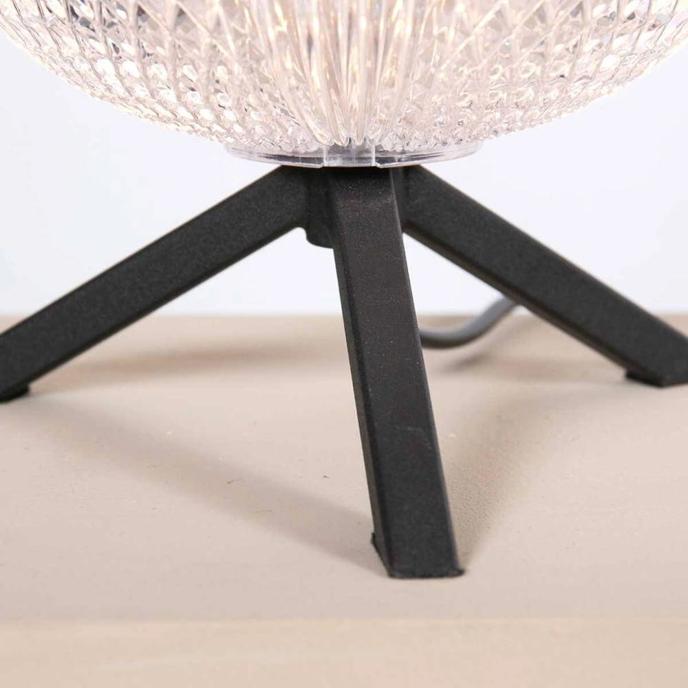 Lampe de table Geripu Noir avec verre transparent Steinhauer 8712746173789