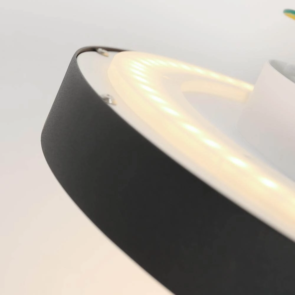 Plafonnier élégant Flady noir Ø 40cm Steinhauer 8712746171846