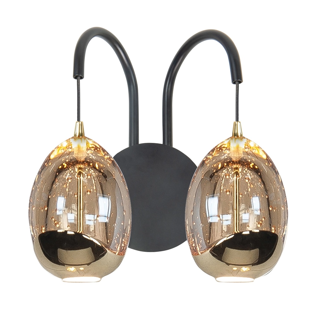 Applique murale Golden Egg noir 3 lumières Applique murale Golden Egg noir 3 lumières