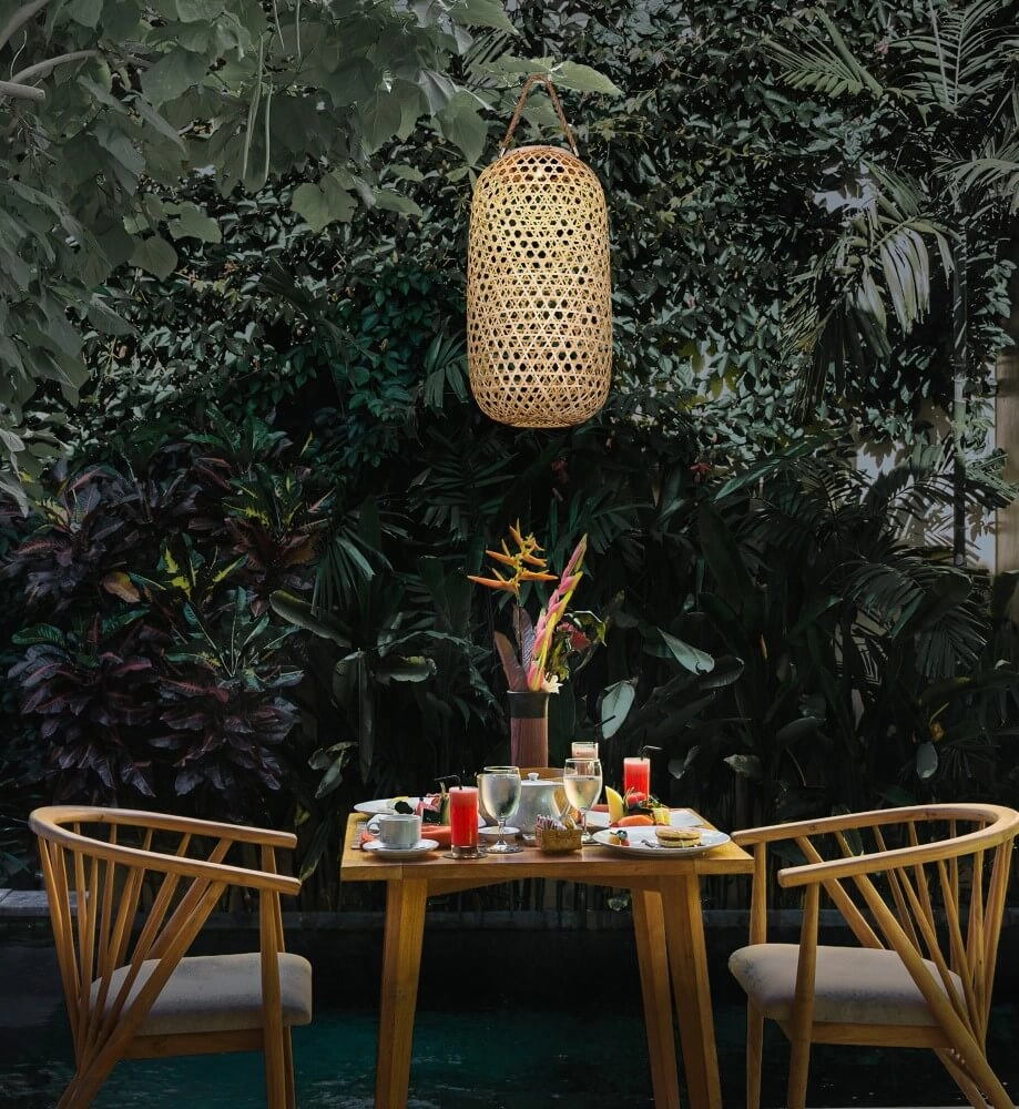 Lampe de table en rotin Salor sur l'énergie solaire Globo 9007371390991