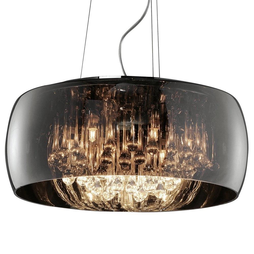Lampe à suspension Vapore 6 lumières 50 cm fumée Trio 4017807367775