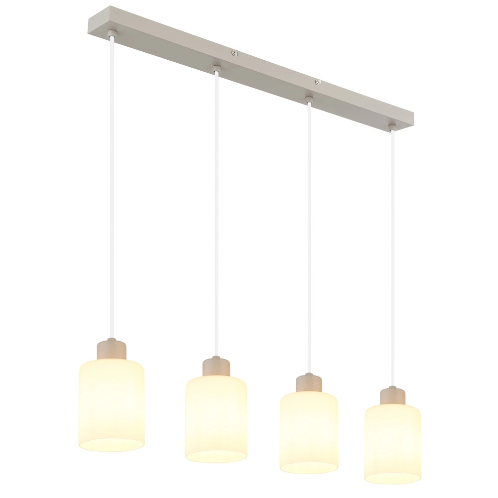 Suspension 4 lumières Trent brun sable