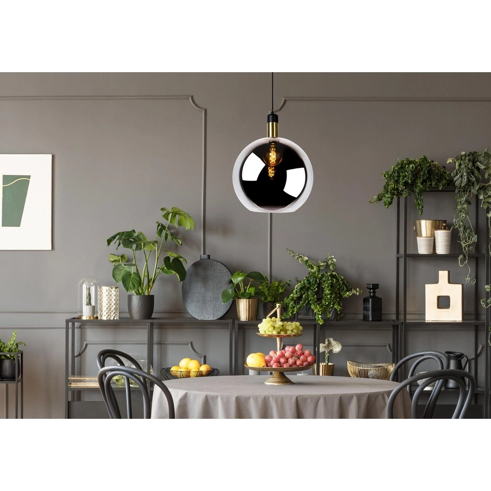 Lampe suspendue Julius Ø verre fumé de 40 cm Lucide 5411212343345