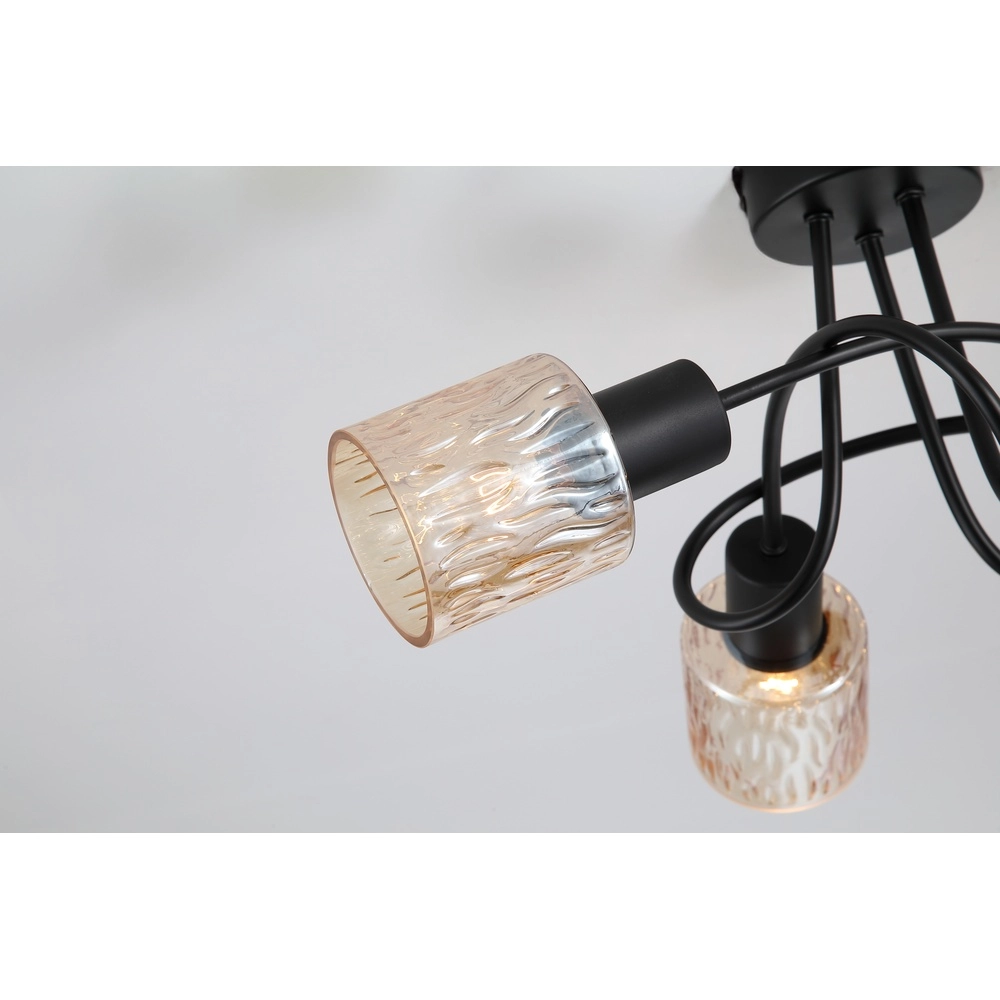 Plafonnier Knot noir 5 lumières Searchlight 5053423301969