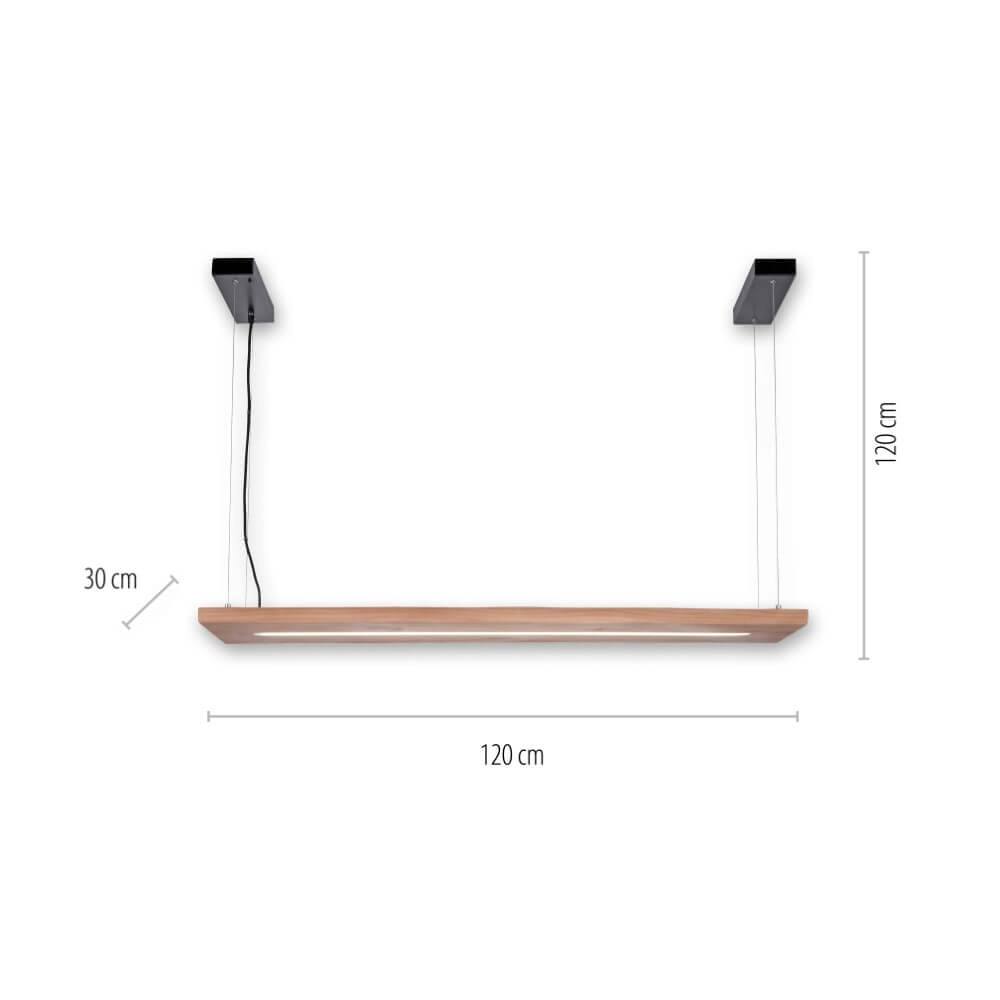 Lampe suspendue Palma bois Paul Neuhaus 4012248358924
