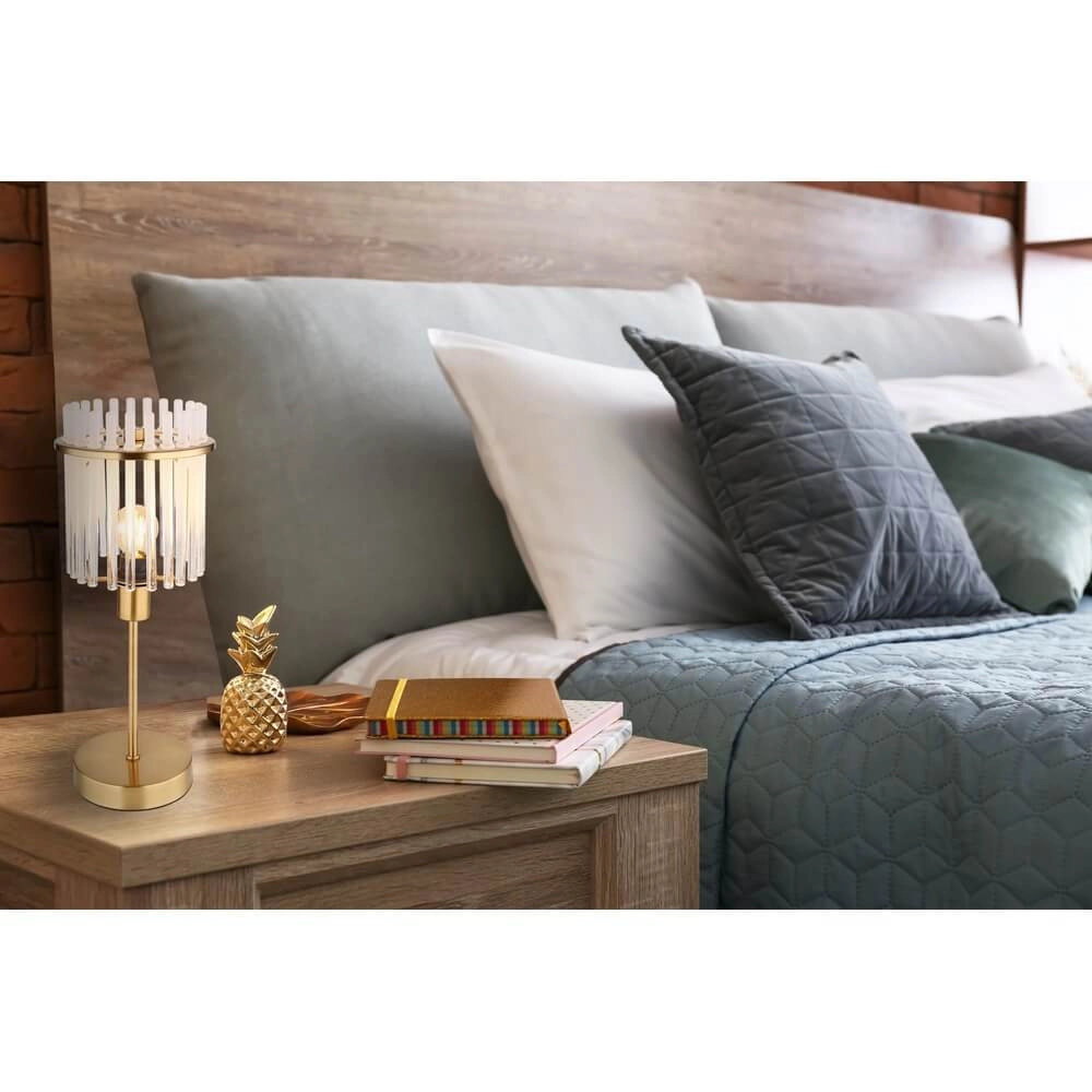 Lampe de table dorée Gorley avec verre Ø 15cm Globo 9007371449811
