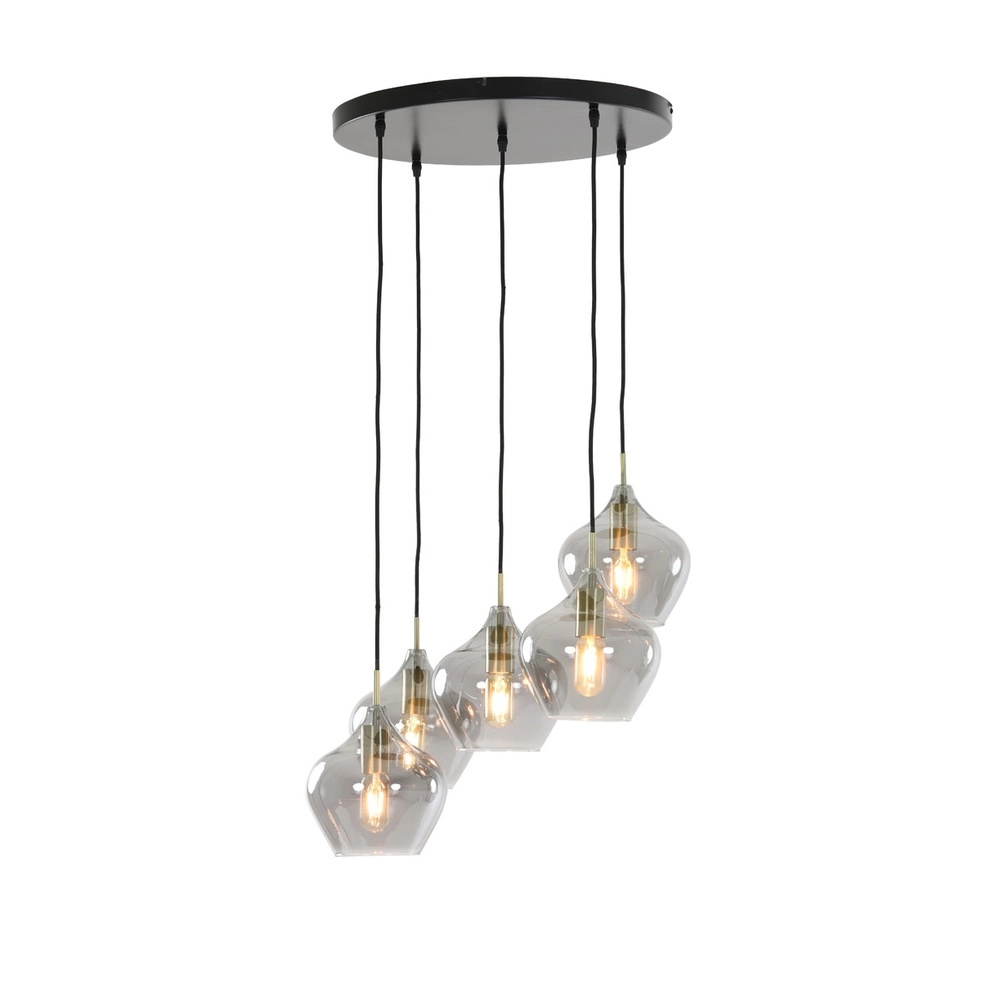 Lampe suspendue Rakel Round 5 lumières Light & Living 8717807604578