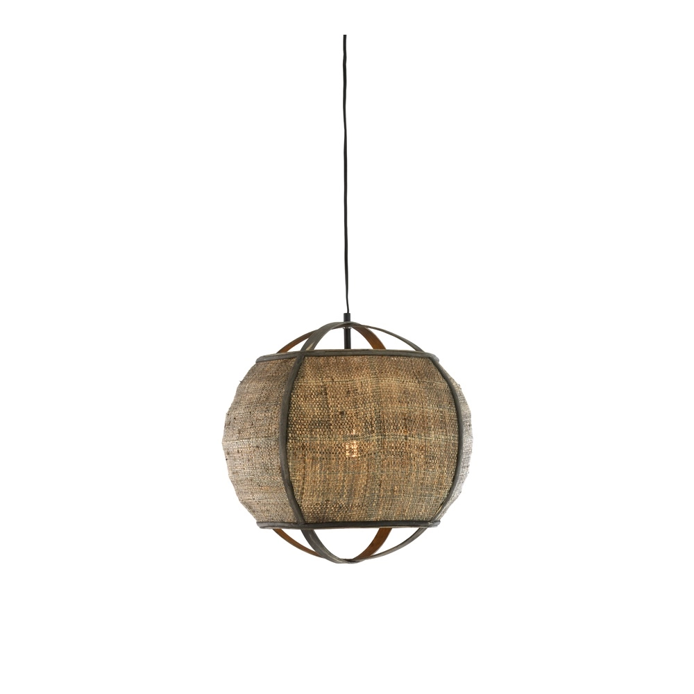 Lampe pendante de campagne Bozona brun Ø 41 cm Light & Living 8717807843939