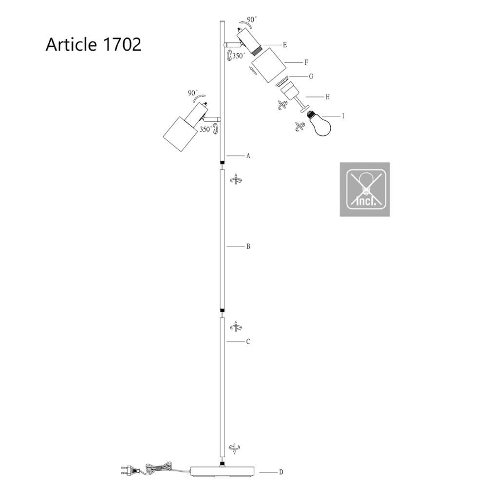 Lampadaire Fjorgard Steinhauer 8712746125122