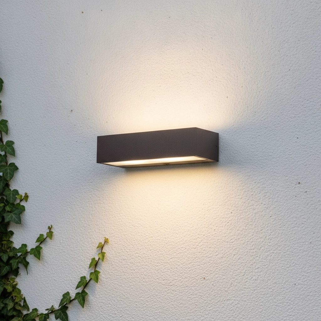 Lampe murale élégante Lane brun rouille 22cm - 21W