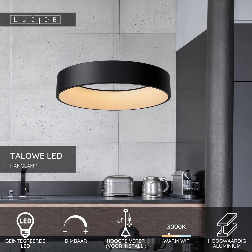 Lampe suspendue Talowe Led Ø 60 cm noirs Lucide 5411212460707