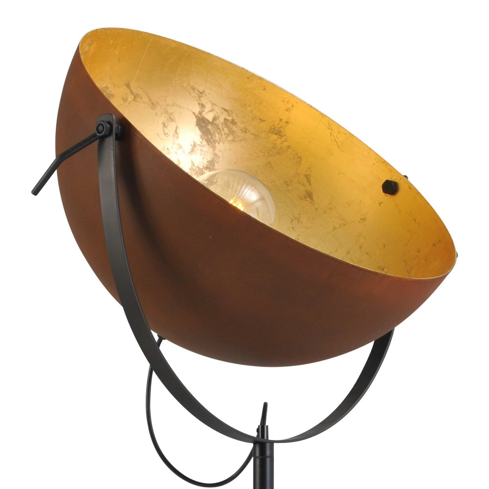 Lampadaire Industria 180 brun rouille avec de l'or Masterlight 8718121151335