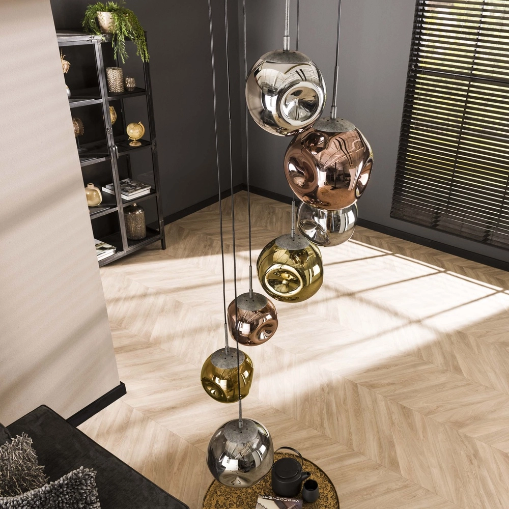 Lampe pendante Vide Stellar 7 boules de verre Lyora 8716803511699