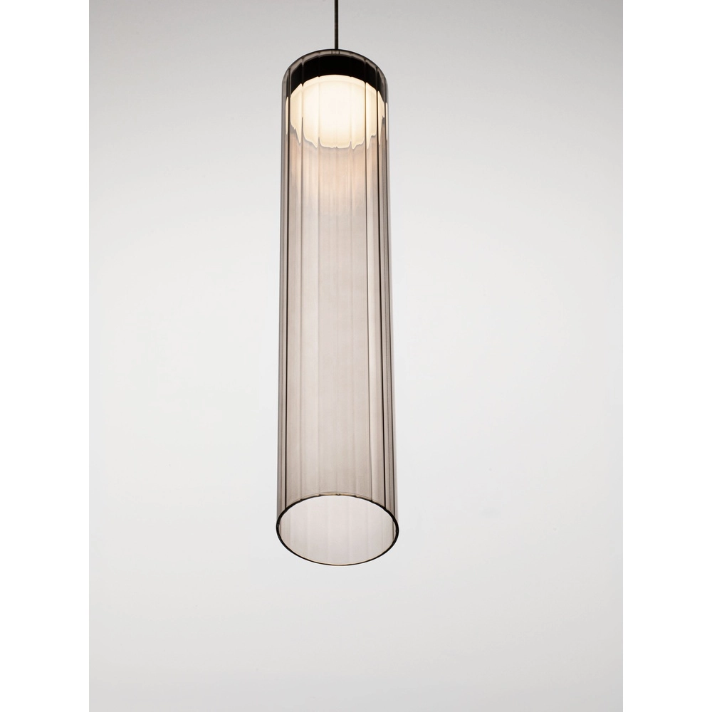 Lampe pendante de conception Brielle anthracite avec verre moka Lyora 5212017495419