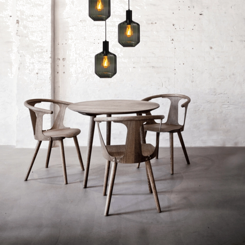 Suspension loft 3 lumières - noire - Porto avec verres verts Jagger Masterlight 8718121270852