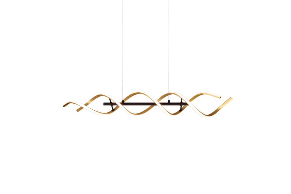 Lampe à suspension LED design Sequence noir avec de l'or Trio 4017807540734