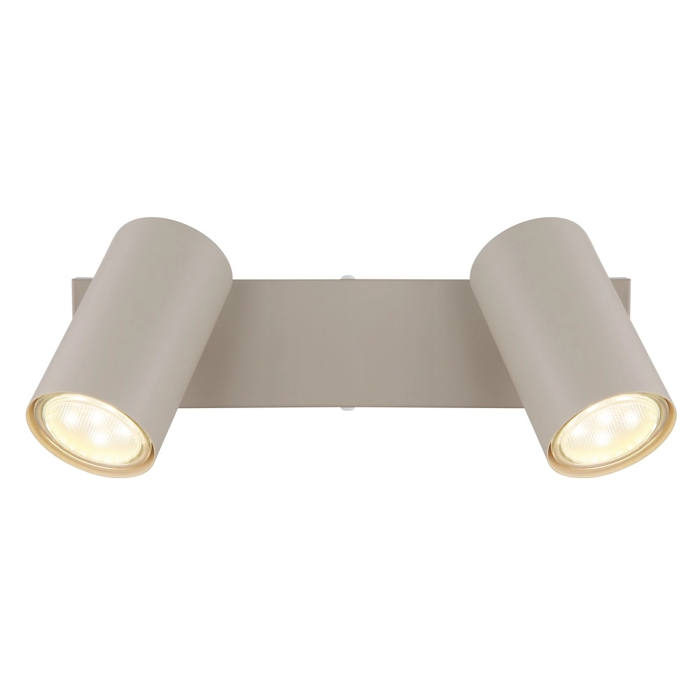 Spot de plafond à 2 lumières Robby brun sable Globo 9007371566457