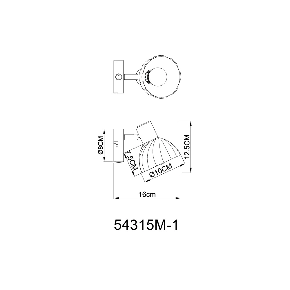 Lampe murale Zachery Or Globo 9007371531493