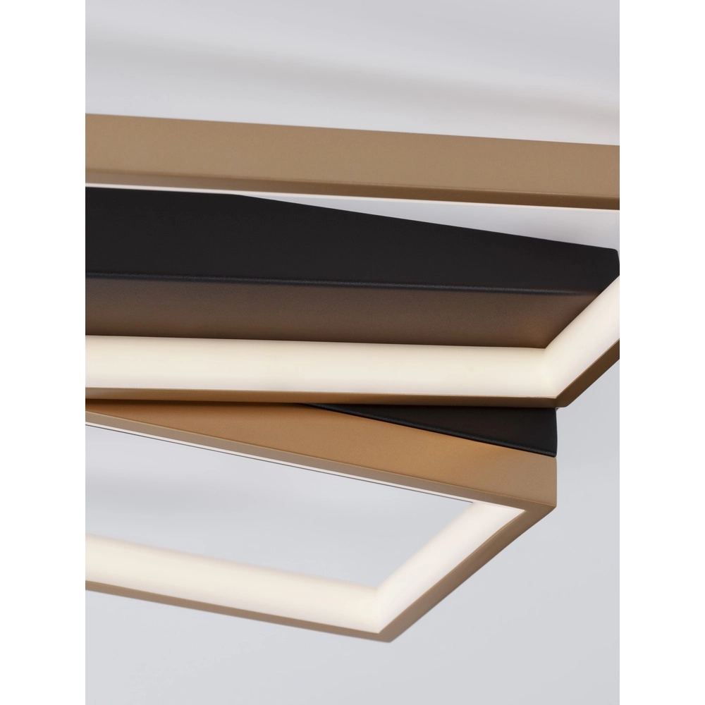 Plafonnier design Elize noir avec or Lyora 5212017433145