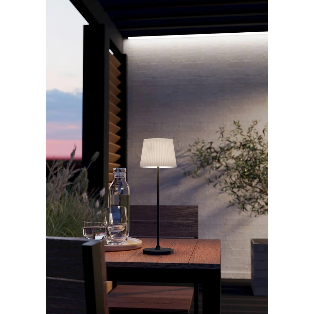 Lampe de table Leonero noir avec brun sable Eglo 9002759759346