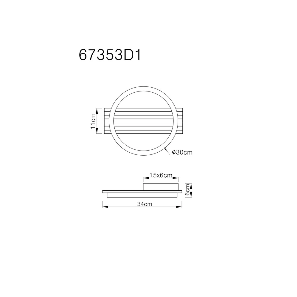 Lampe de plafond Tisha Noir simple avec bois Globo 9007371522576