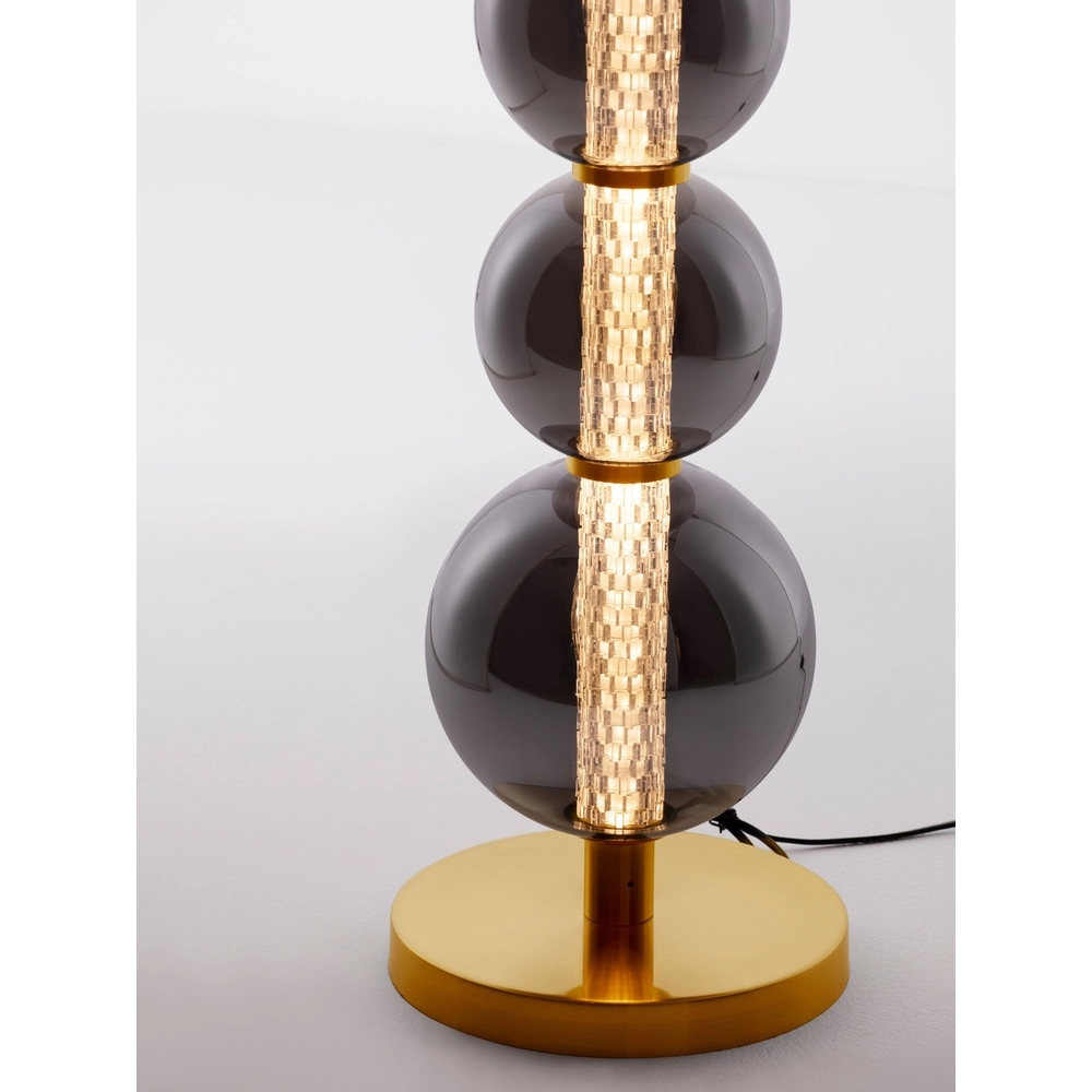 Lampadaire de conception Navi Or avec verre fumé Lyora 5212017477590