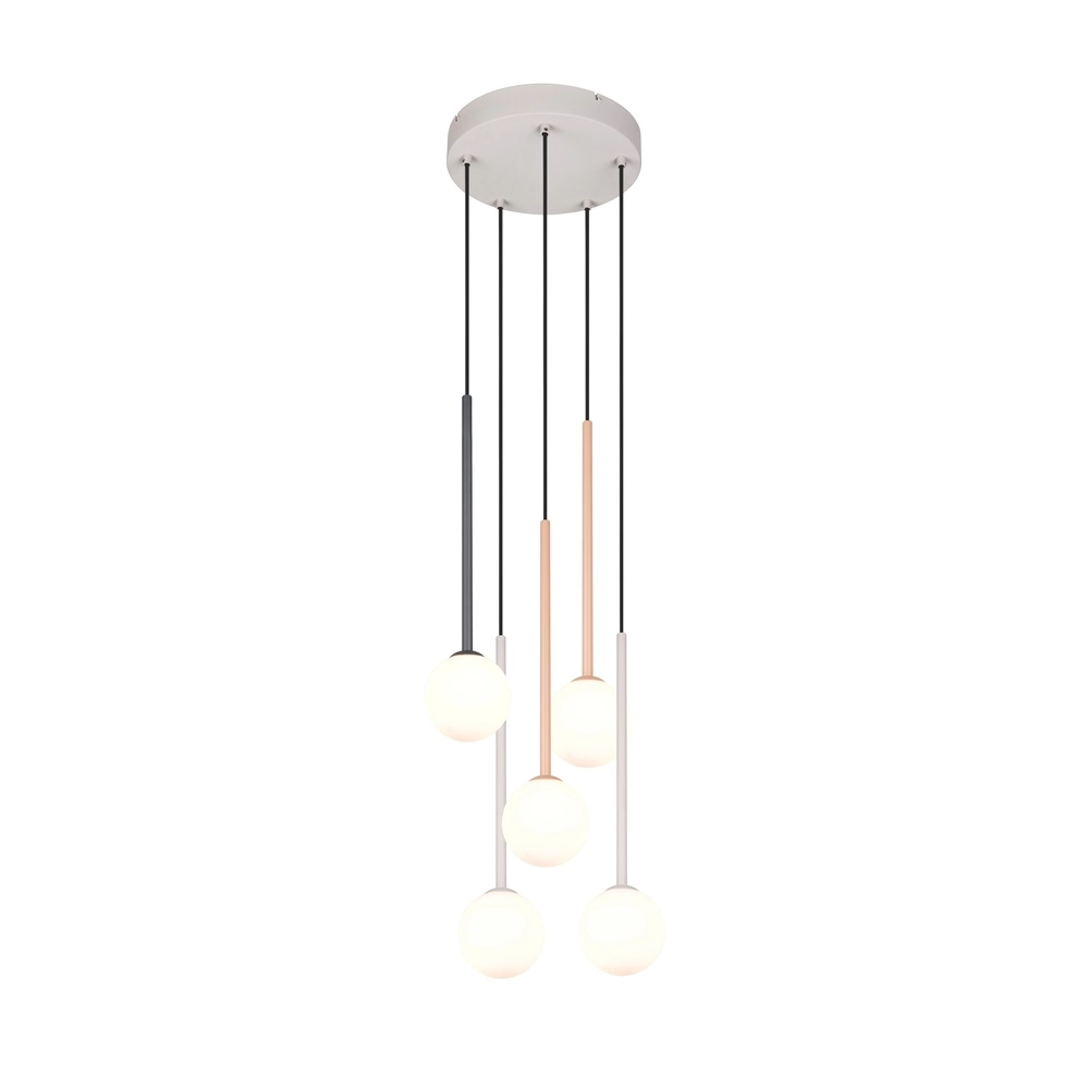 Lampe pendante de conception Firano 5 lumières multiples couleurs autour