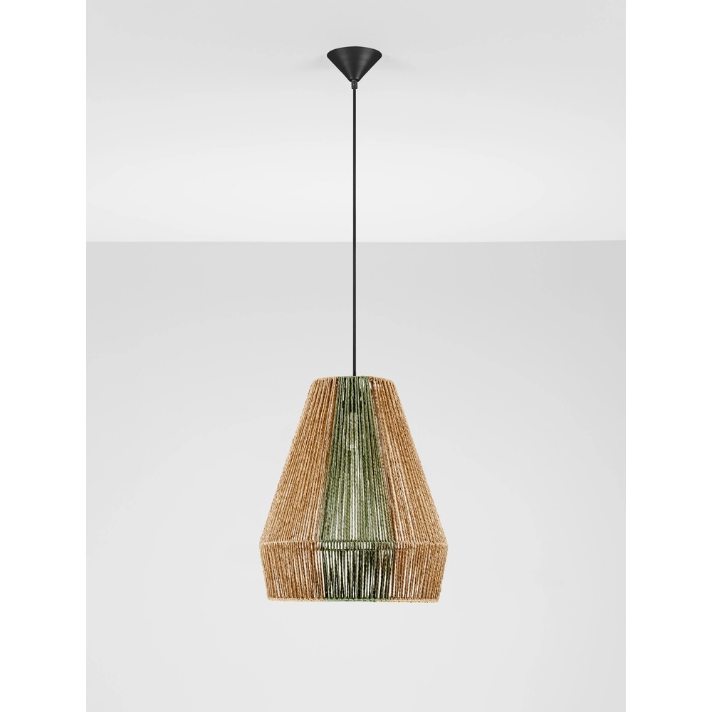 Suspension Dena Ø 39cm marron avec vert Lyora 5212017477309