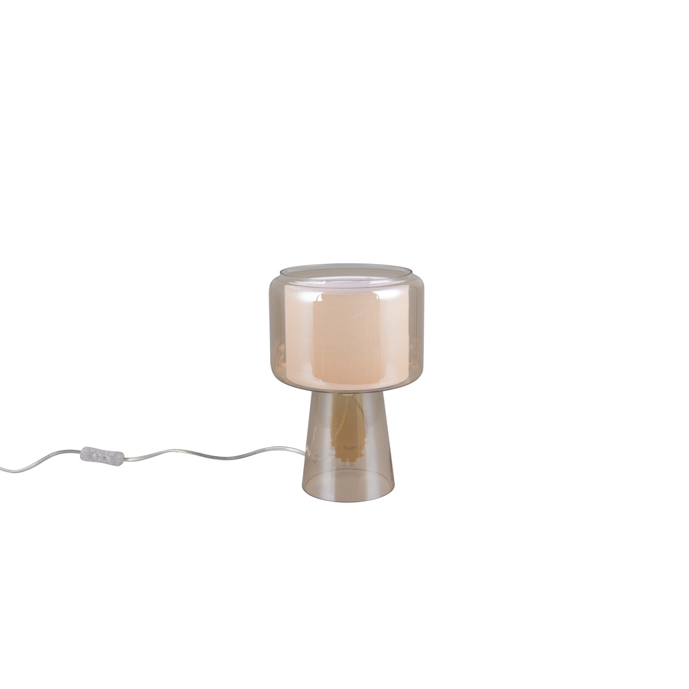 Lampe de table design Rocka Verre ambré Trio 4017807662719