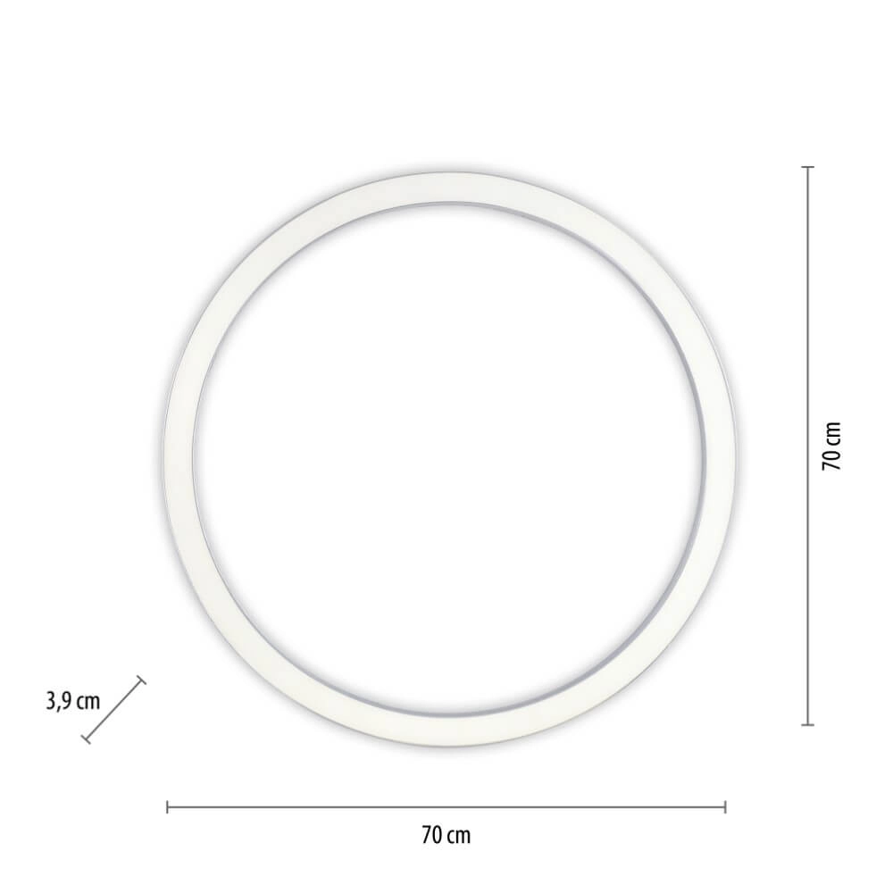Lampadaire rond Pure Lines Round Ø 70cm en aluminium Paul Neuhaus 4012248373538