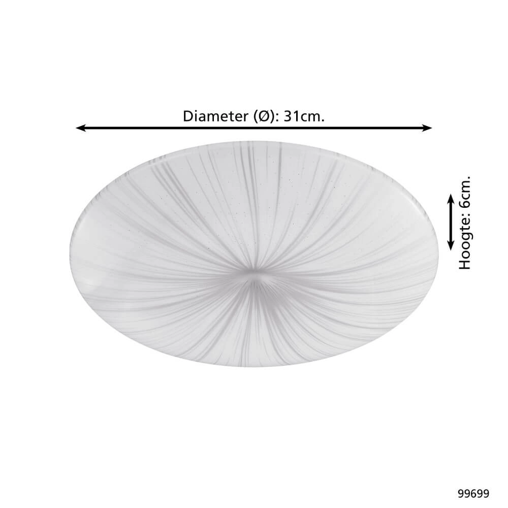 Plafonnier LED Nieves Ø 31 cm Eglo 9002759996994
