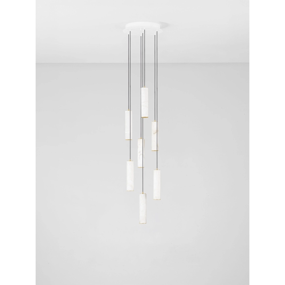 Lampe suspendue Diletto Or avec 7 luminaires blancs Lyora 5212063503236