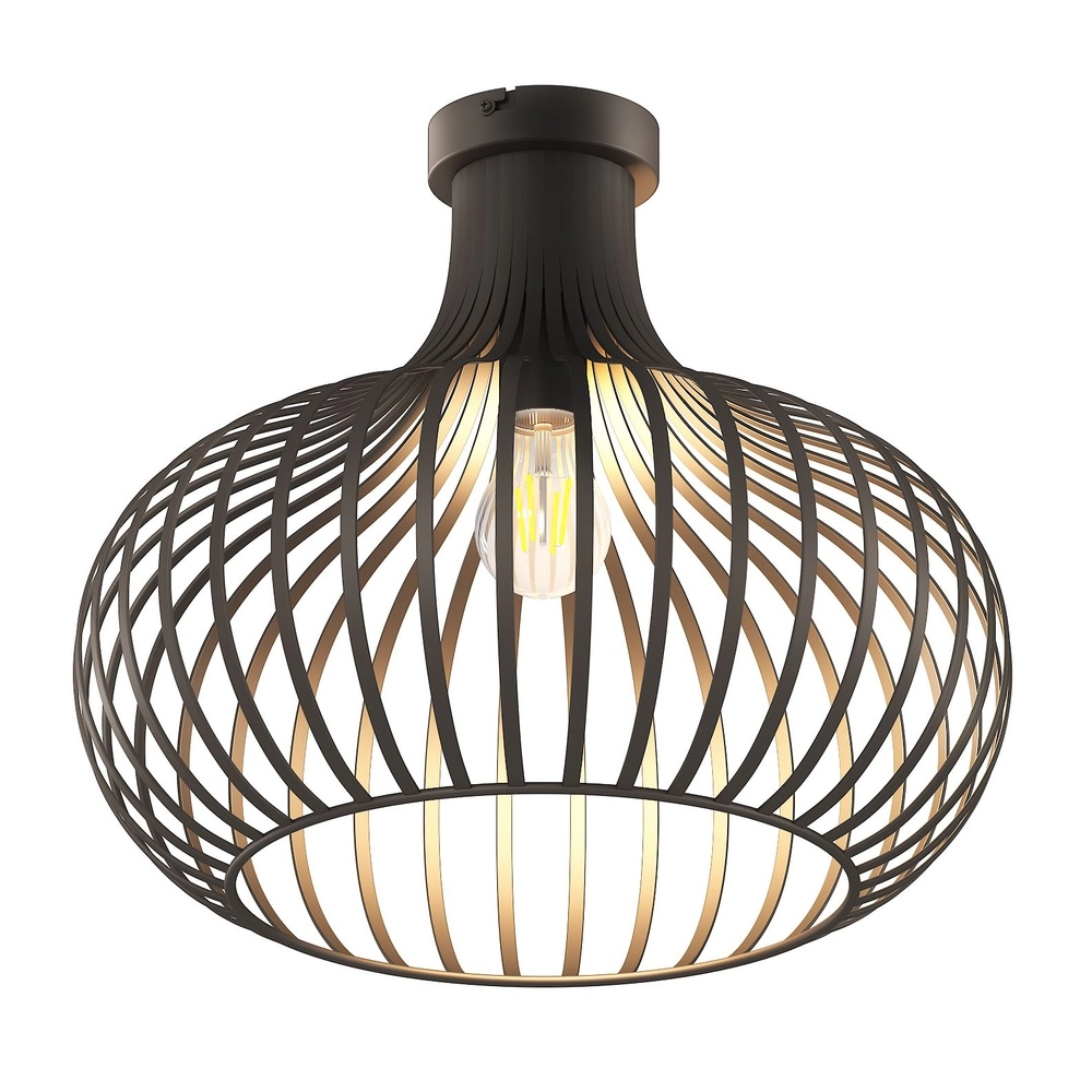 Lampe de plafond Mateo brun rouille