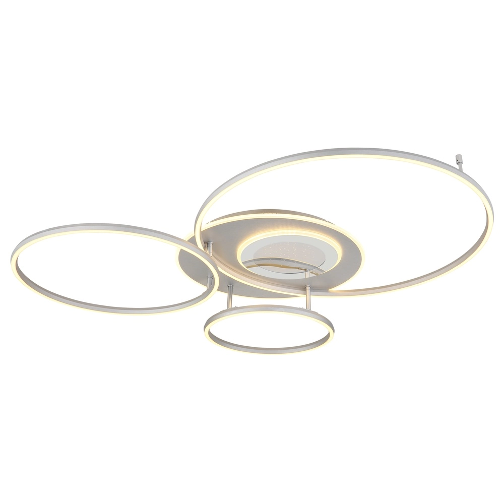 Lampe de plafond moderne Johnson Gris argenté Globo 9007371592548