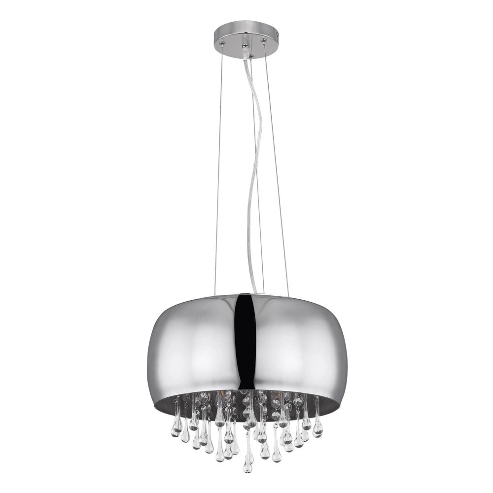 Lampe suspendue Kalla Ø 35cm chromé Globo 9007371385706