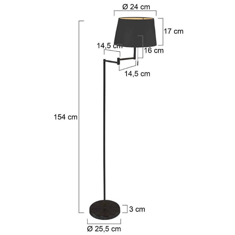Lampe de table noire Bella Steinhauer 8712746171143