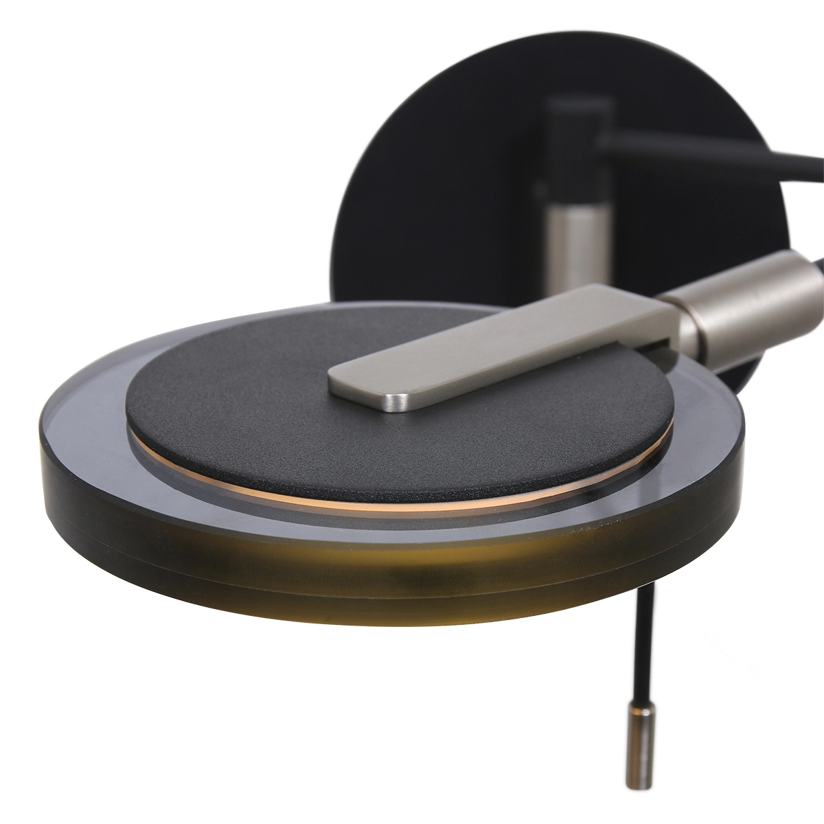 Lampe de lecture murale LED Turound 10w - 2700K - verre fumé noir 62cm Steinhauer 8712746133400