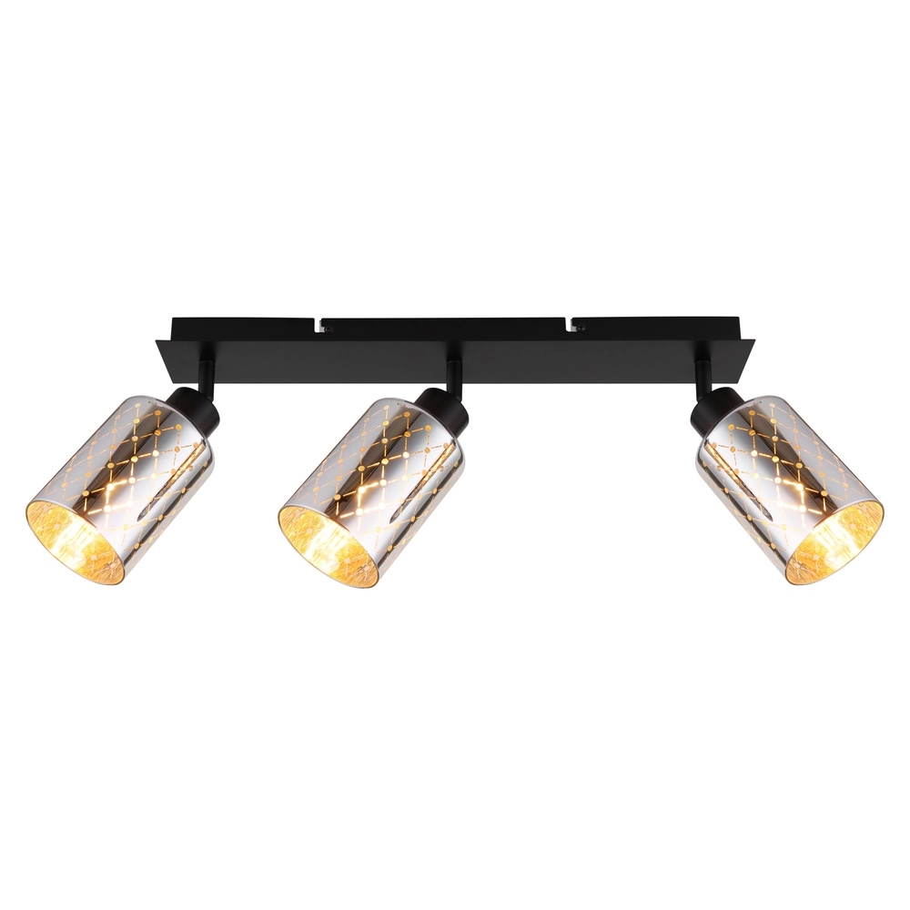 Lampe de plafond à design Alonso Noir à 3 lumières Globo 9007371569250