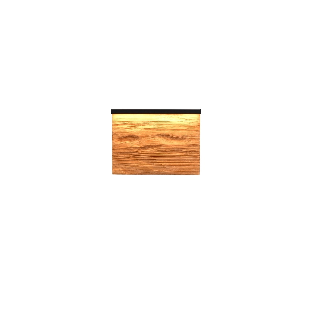 Applique murale design Kalea noir avec bois 20cm Trio 4017807661385