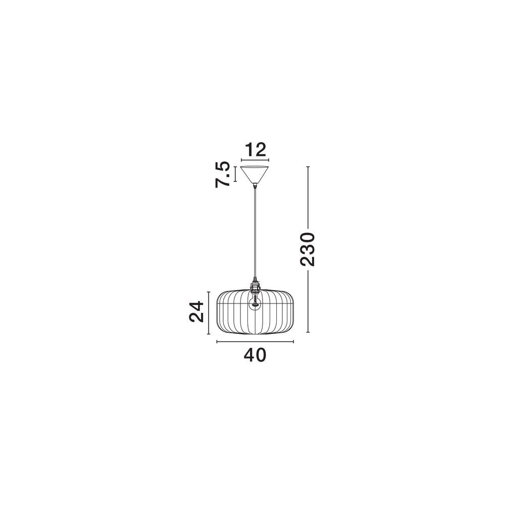 Suspension Ponn Rotin Ø 40cm Lyora 5212017477521