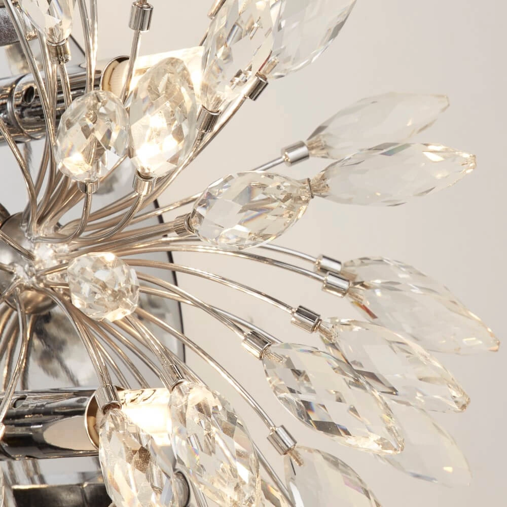 Applique classique Peacock chrome Searchlight 5053423243313