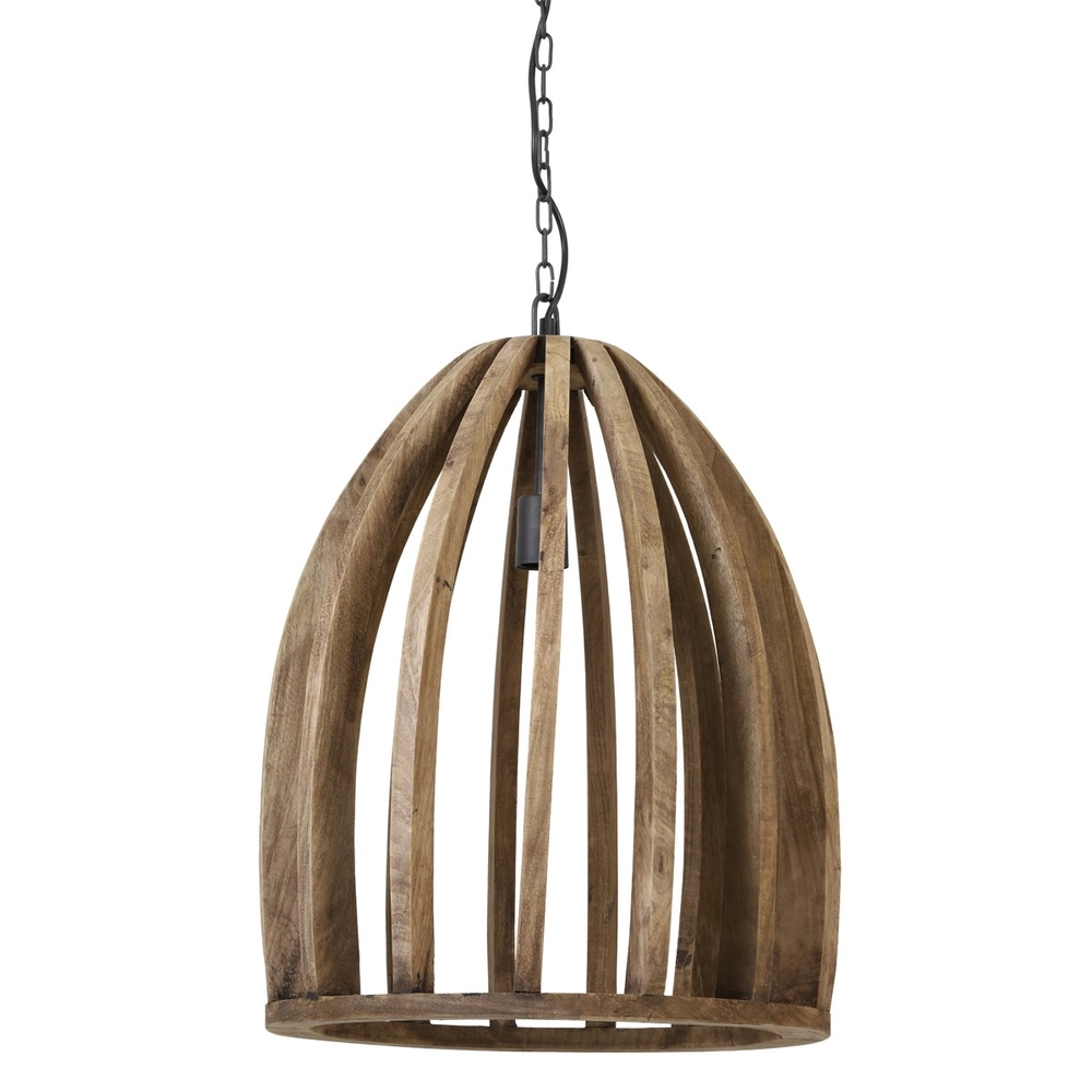 Lampe pendante en bois Haranka Ø 47cm Light & Living 8717807293321