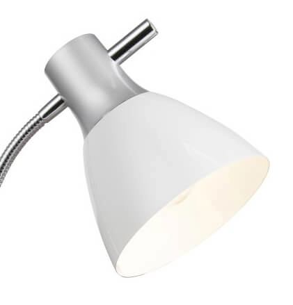 Lampe de bureau Jan argent avec blanc Brilliant 4004353121609
