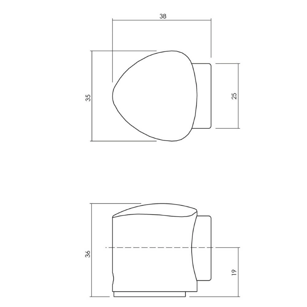 Butoir Victor bronze mat Olivari 8714186482544